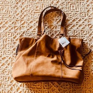 Faux Suede Bag NWT